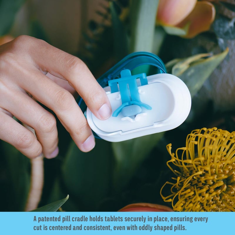 EQUADOSE Pill Cutter, Professional Medical Pill Splitter for Large, Small, and Tiny Pills, Double Stainless Steel Blades & Centering Device, Ideal for Cutting Tablets, Vitamins in Half or Quarter - Image 5